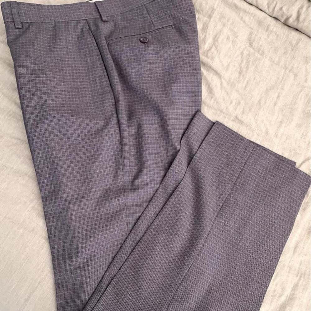 Lauren Ralph Lauren Grey Patterned Dress Pants